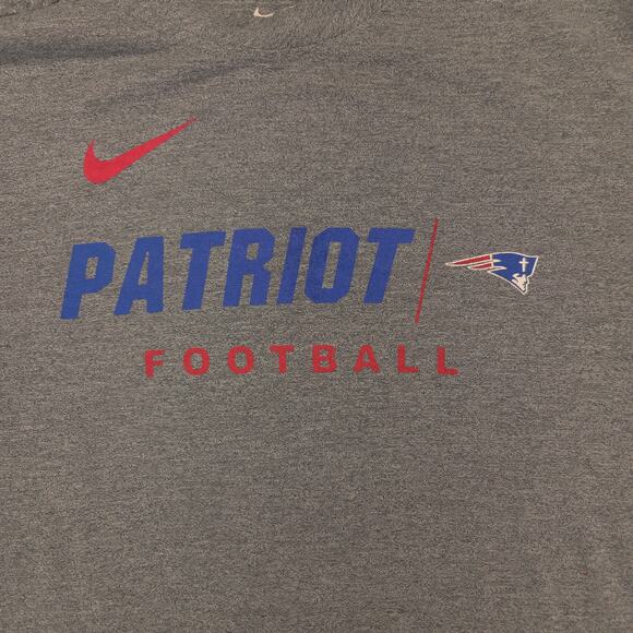 Nike New England Patriots Graphic Short Sleeve Football Shirt Mens Size L Gray - Picture 4 of 8